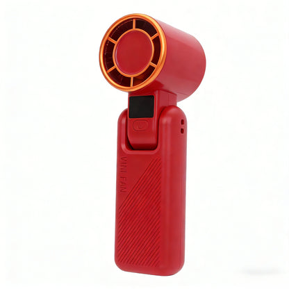 Damen Tragbarer Mini-Handventilator mit USB-Ladefunktion und digitaler Anzeige Brehn