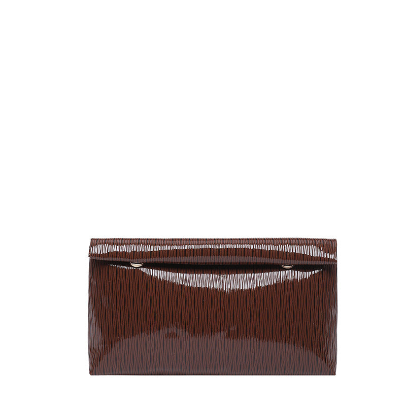 WoGlossy Texturiert Clutch Geldbörse Brehn