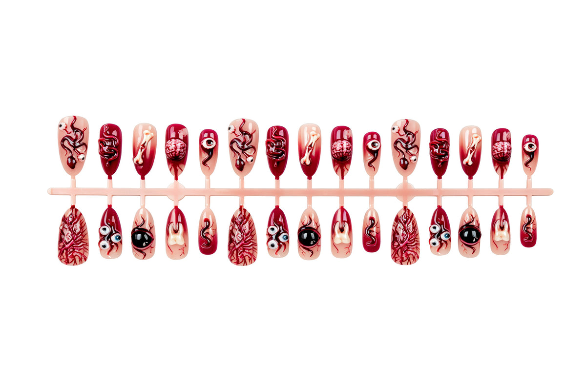 Kunstnagelset mit kreativen Halloween-Motiven Brehn
