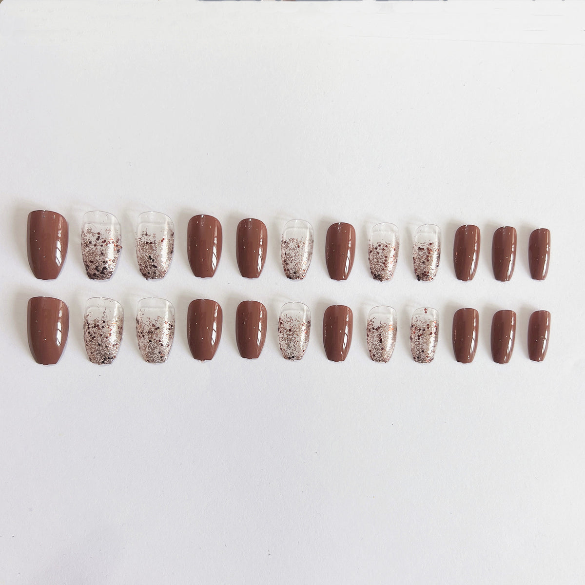 Glitter Ombre Press-On Nagelset