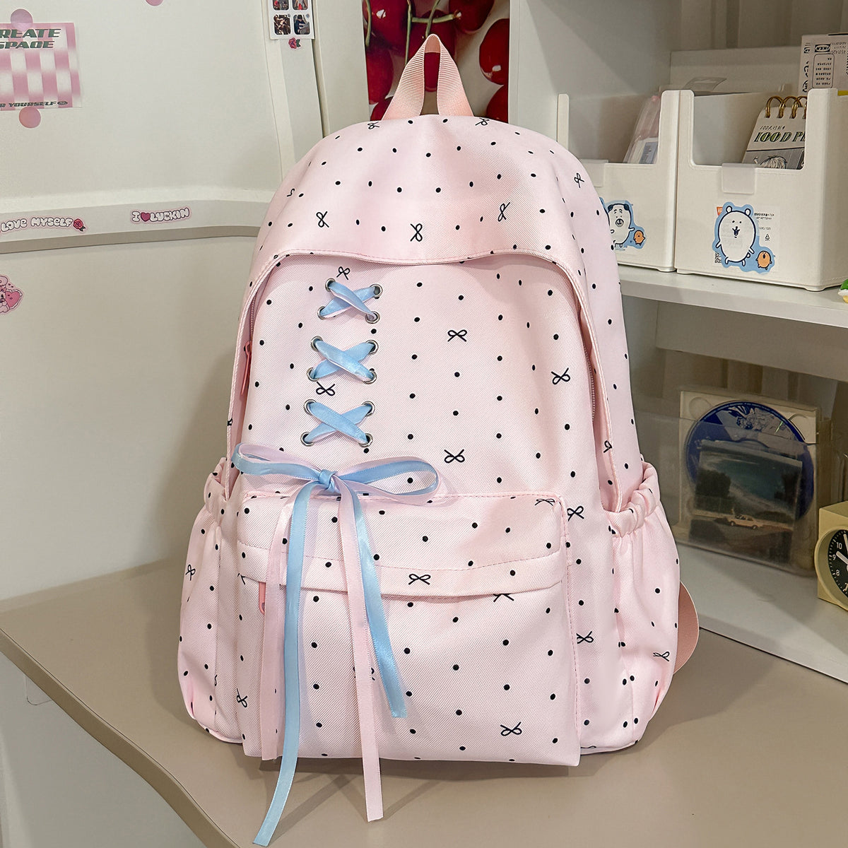 Stylische Schnürverschluss verzierten Rucksack Brehn