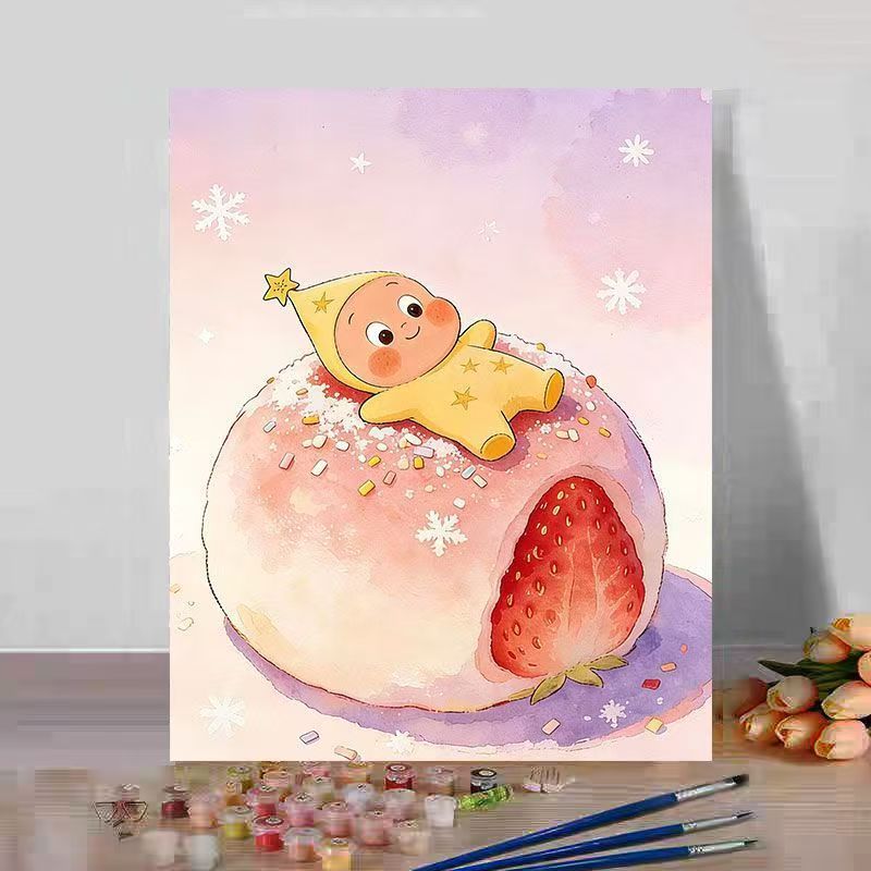 Niedliches Dessert-Themen Leinwandkunstwerk Brehn