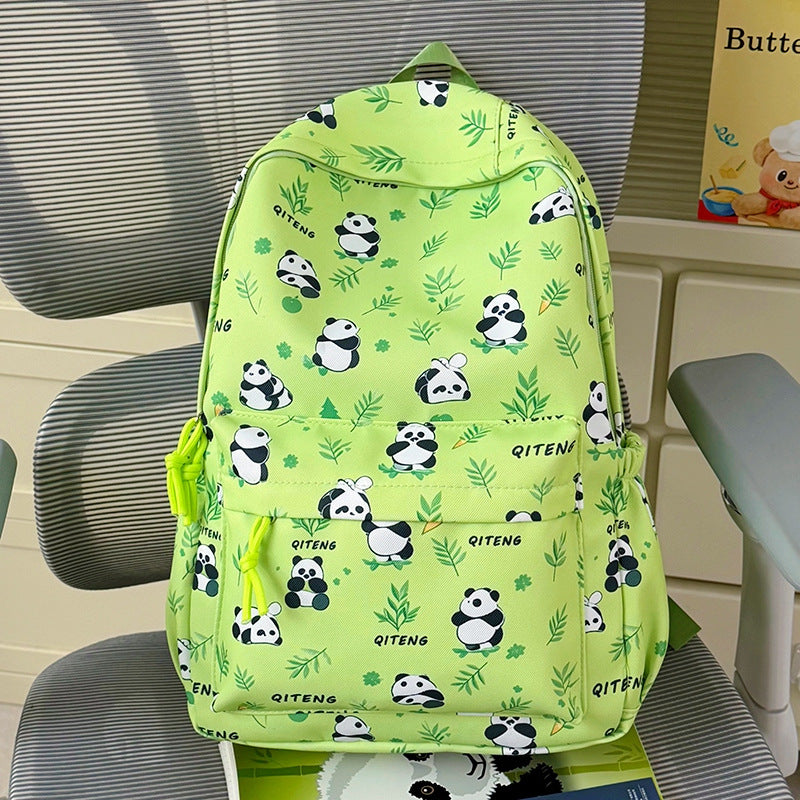 Spaßiger und verspielter Panda-Print-Rucksack