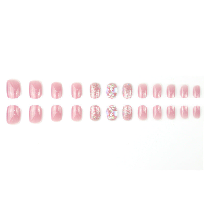 Premium Funkelnde Press-On Nagelset mit dekorativen Strasssteinen Brehn