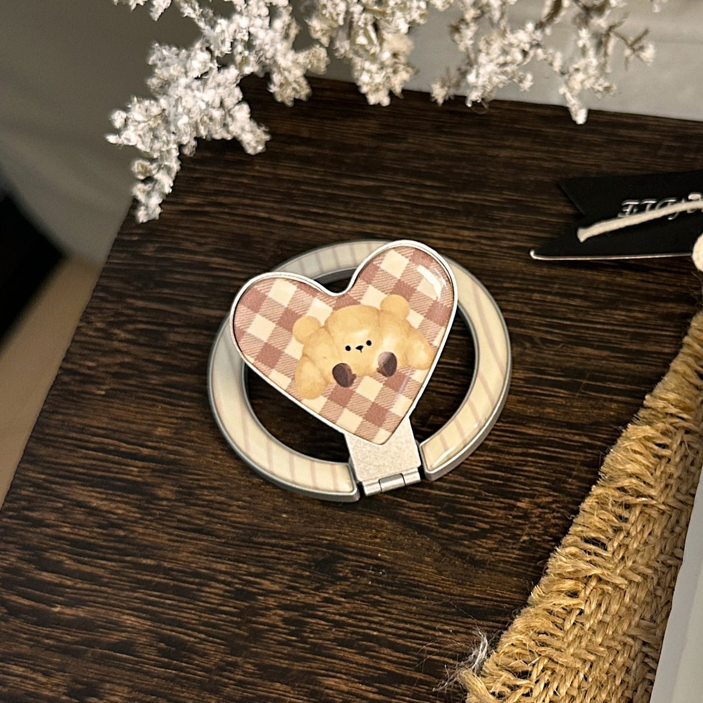Handspiegel im herzförmigen Design mit niedlichem Bärenmotiv Brehn