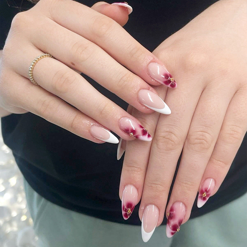 Elegante Florale Press-On Fingernageltips Brehn