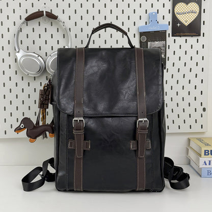 Stylischer Leder Laptop Rucksack