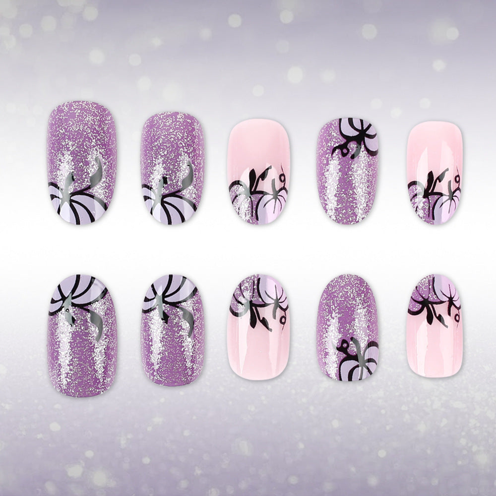 Künstlerischer Glitzer Nagelkunst Brehn