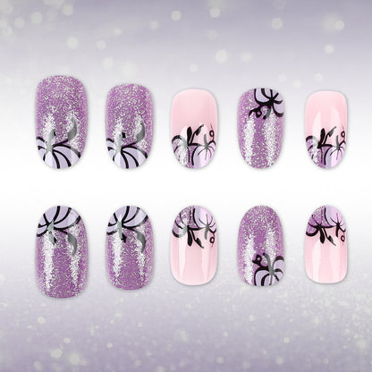 Künstlerischer Glitzer Nagelkunst Brehn