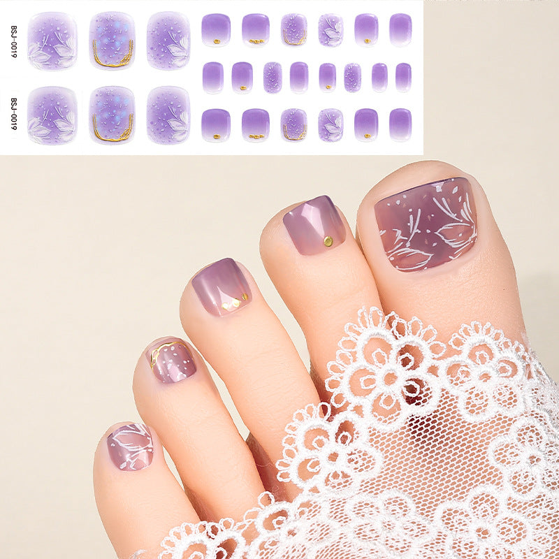Künstlerische florale Nagelkunst-Wickel