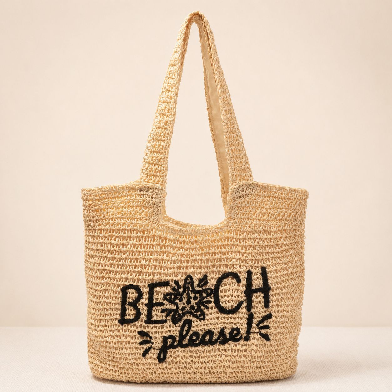 Strandtasche mit Gesticktem Schriftzug Brehn