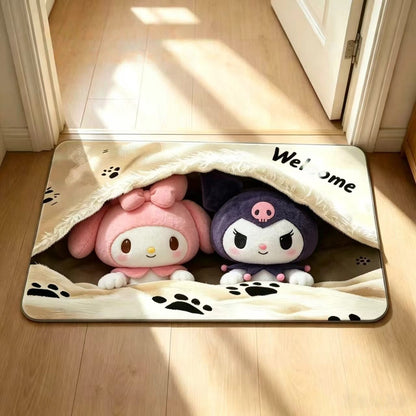 Adorable Charakter Willkommenmatte