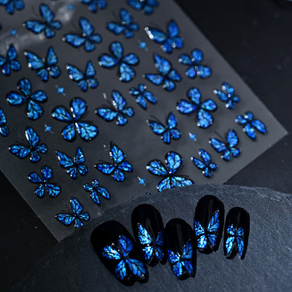 Glitzernde Schmetterling Nagelkunst Aufkleber