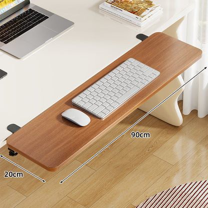 Unter-Desk Bambus Ausziehbare Arbeitsfläche Clamp-Montierte Tastatur- & Mausplattform