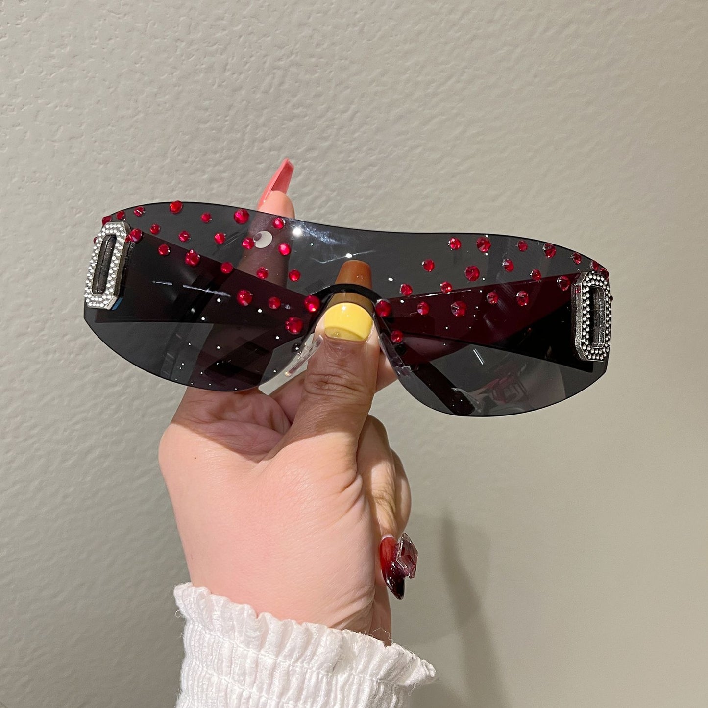 Damen sportliche Skibrille mit strassverziertem Rahmen Brehn