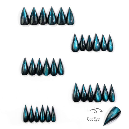 Premium Press-On-Nagelset mit Tropfen-Design