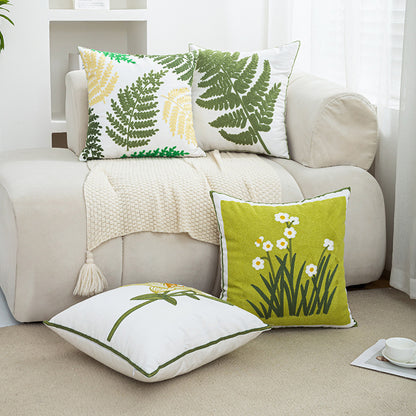 Damen Dekorative Kissenhülle mit feiner Blumenstickerei Brehn