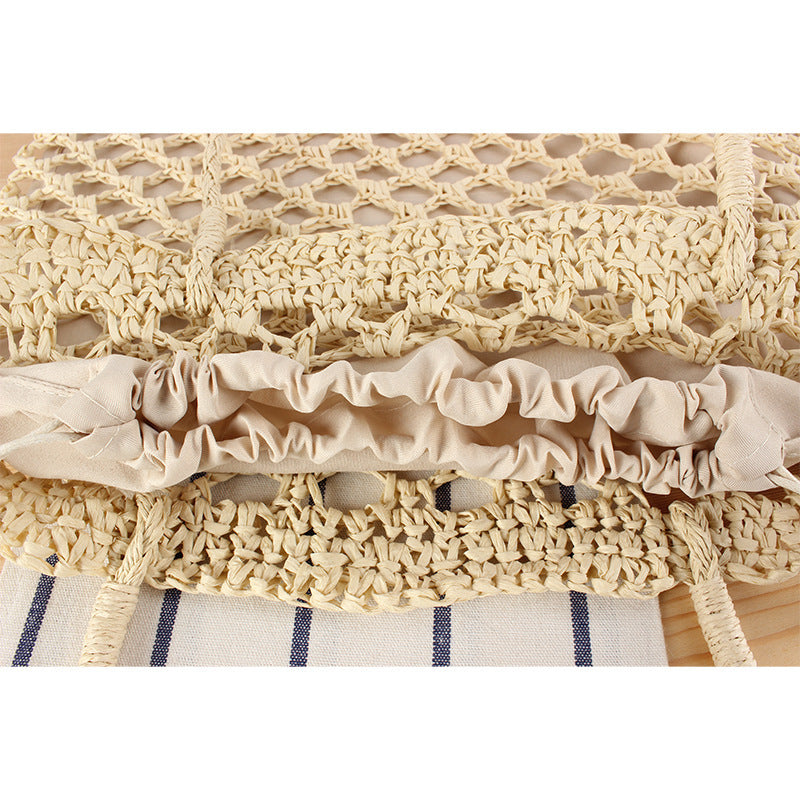 Einkaufstasche Aus Handgewebtem Naturmaterial mit Luftigem Design Brehn