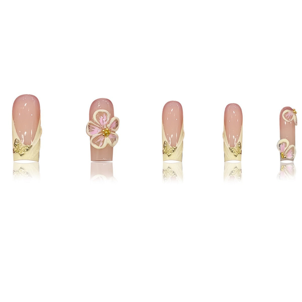 Artistic 3D Floral Nail Art Design Brehn