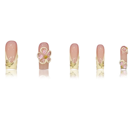 Artistic 3D Floral Nail Art Design Brehn