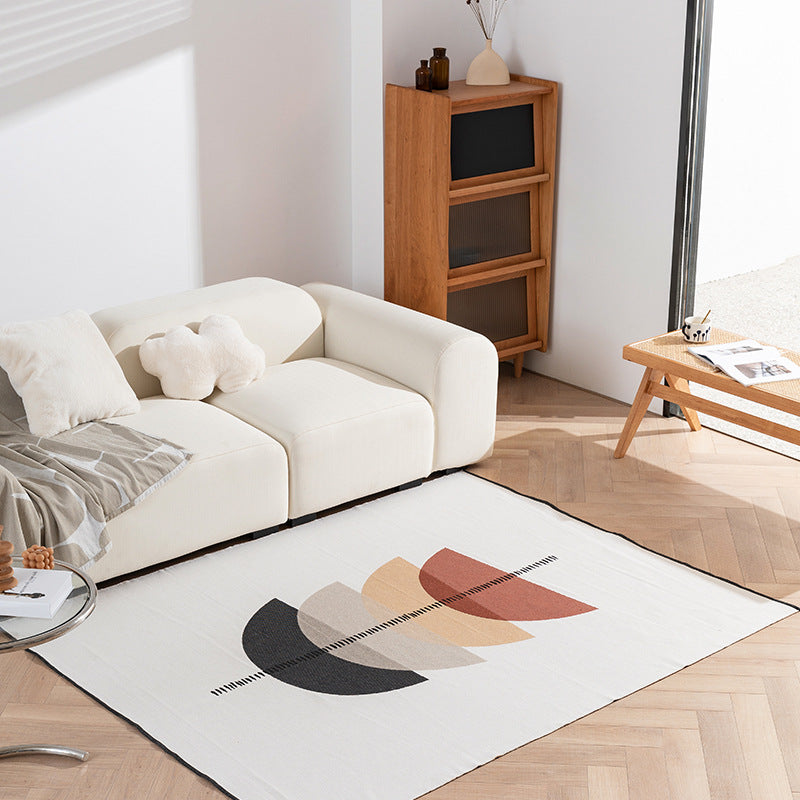Moderner flachgewebter Wohnzimmer-Teppich mit abstraktem geometrischem Design Brehn