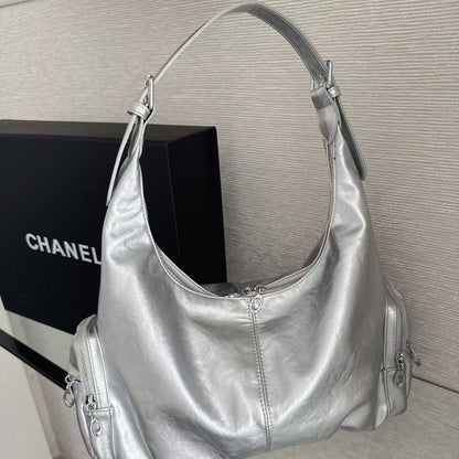 Schlanke Leder Hobo Tote Bag