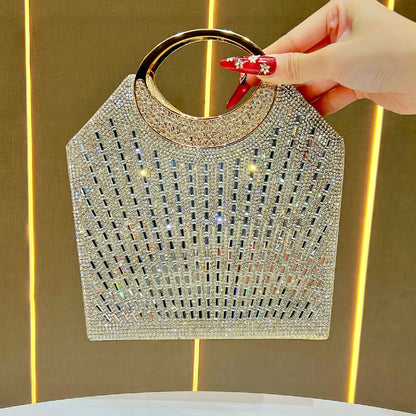 Statement Kristallbesetzte Abendhandtasche