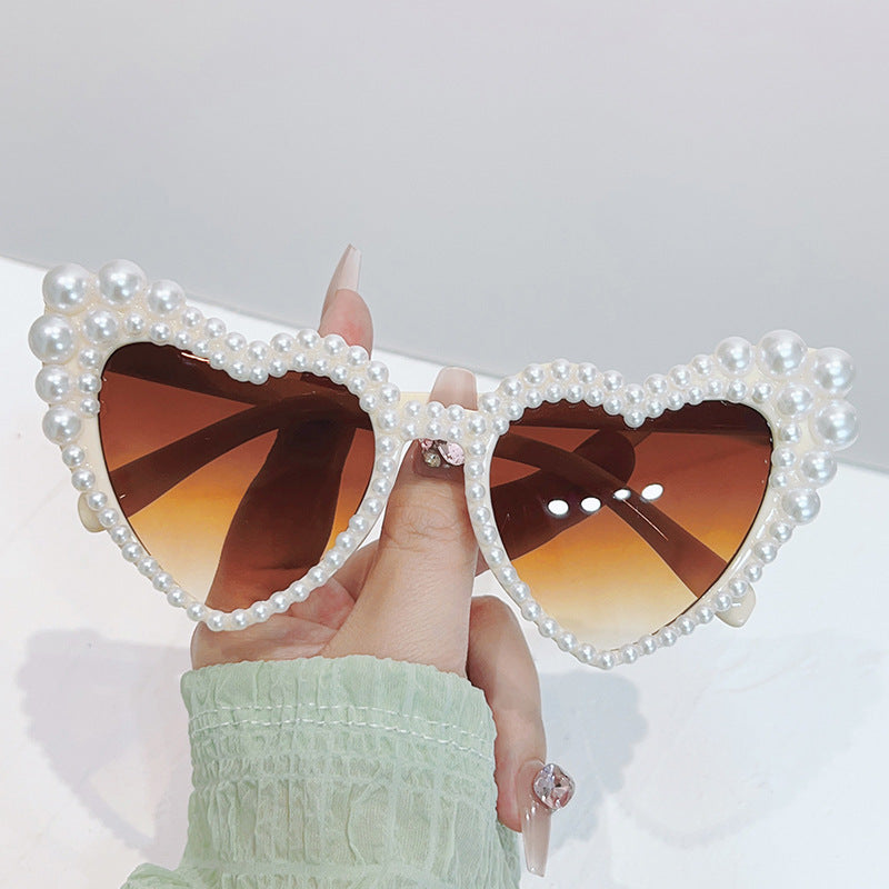 Cat-Eye Perlen-verzierte Sonnenbrille Brehn