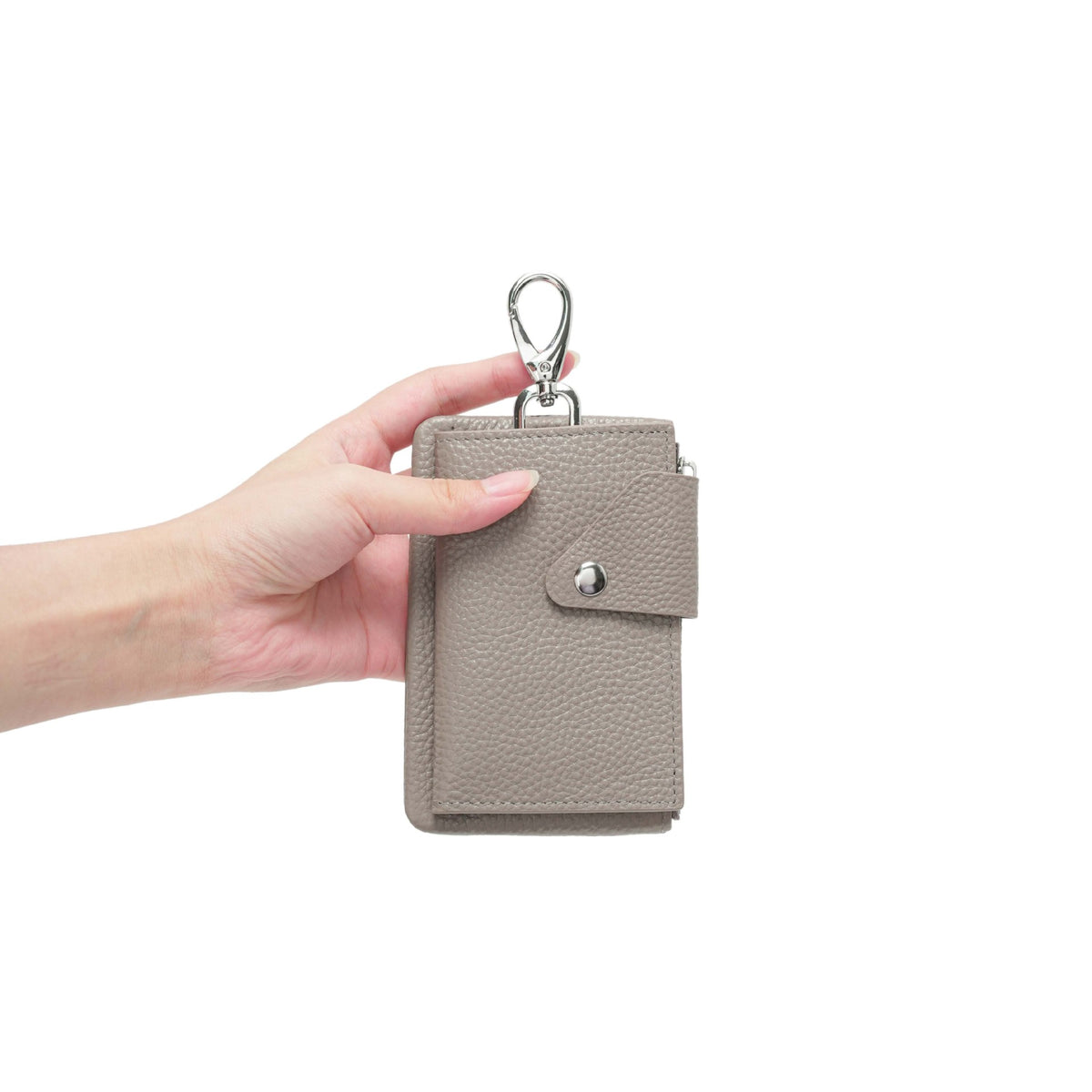 Premium Reißverschluss Leder Kartenhalter