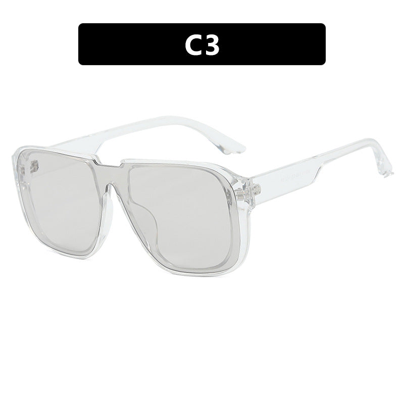 Damen trendy quadratische Sonnenbrille mit transparentem, grünem Rahmen und schützendem UV-Filter Brehn