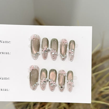 Dekorativer Glitter Press-On Nagelset