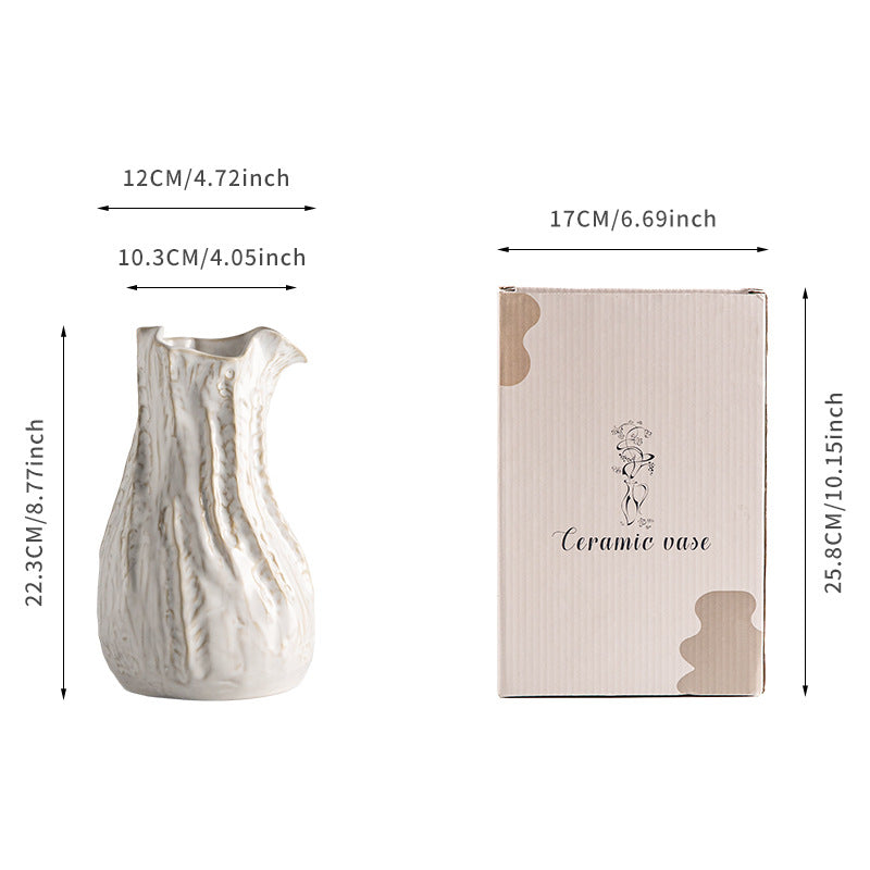 Handgefertigte Texturierte Keramische Dekorative Vase
