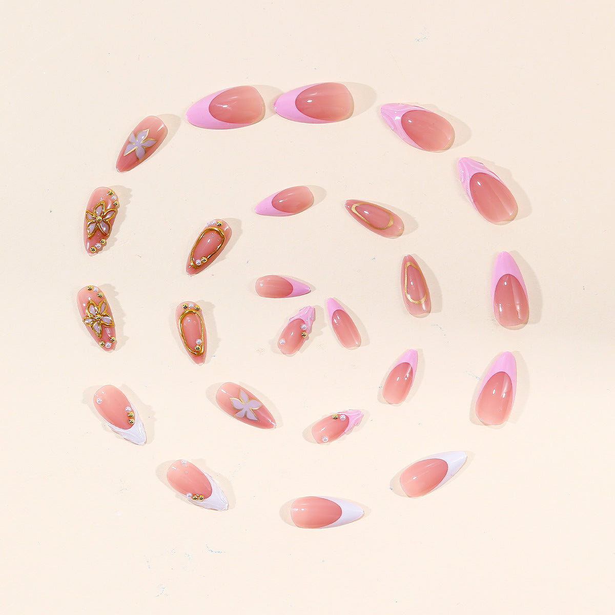 Luxus 3D Blumen Nagelkunst Set Brehn