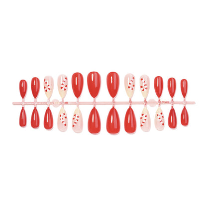 Saisonales Press-On-Nagelkunst-Set mit Zuckerstange und glanzendem Finish Brehn