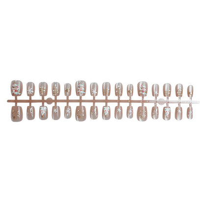 Künstlerischer Press-On Nagelkunst Set Brehn