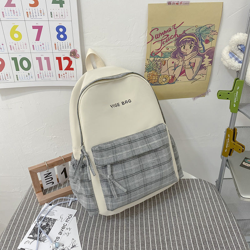 Lässiger Plaid-Muster-Rucksack Brehn
