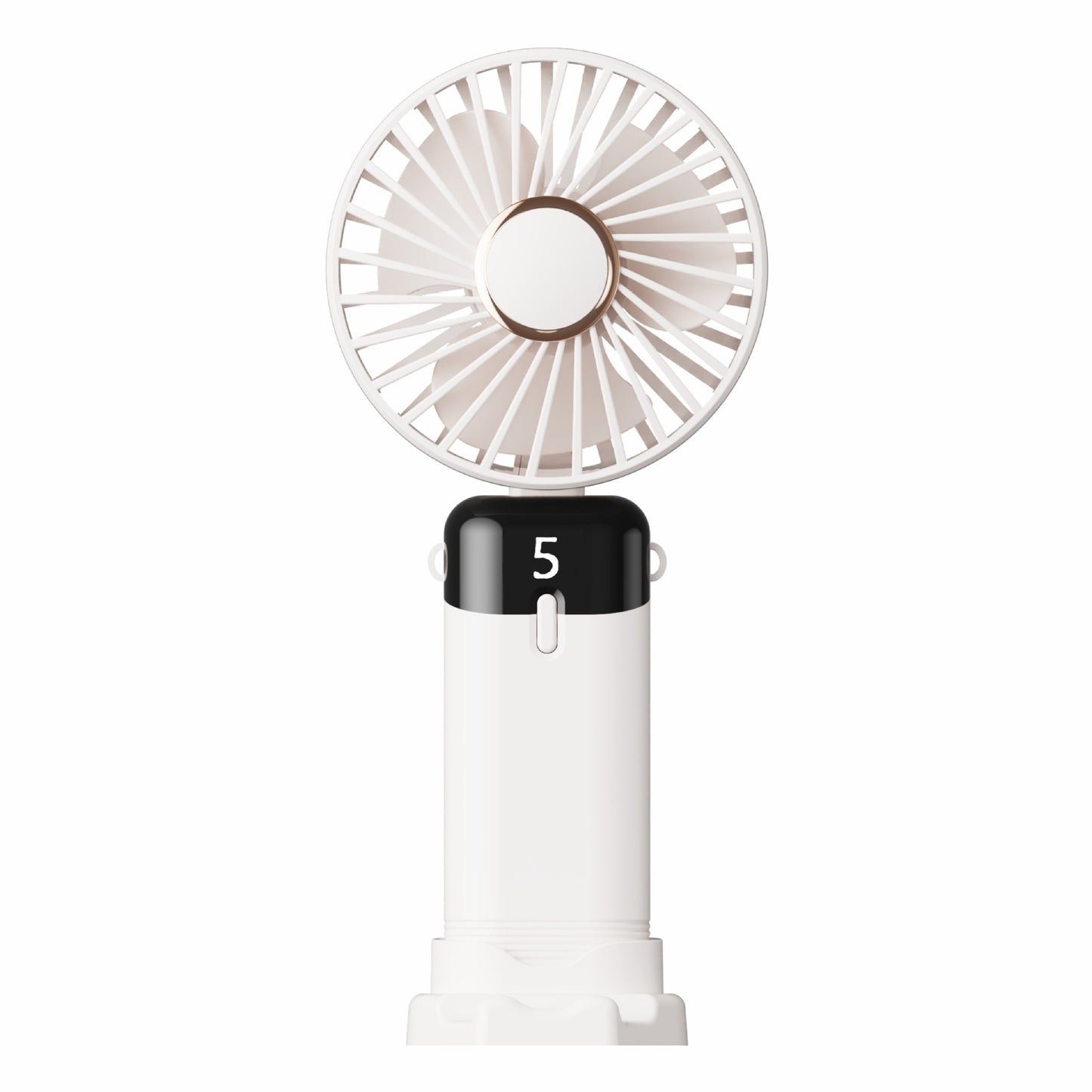 Unisex nan tragbarer Mini-Ventilator mit digitaler Akkuanzeige und abnehmbarem Tischfuß Brehn
