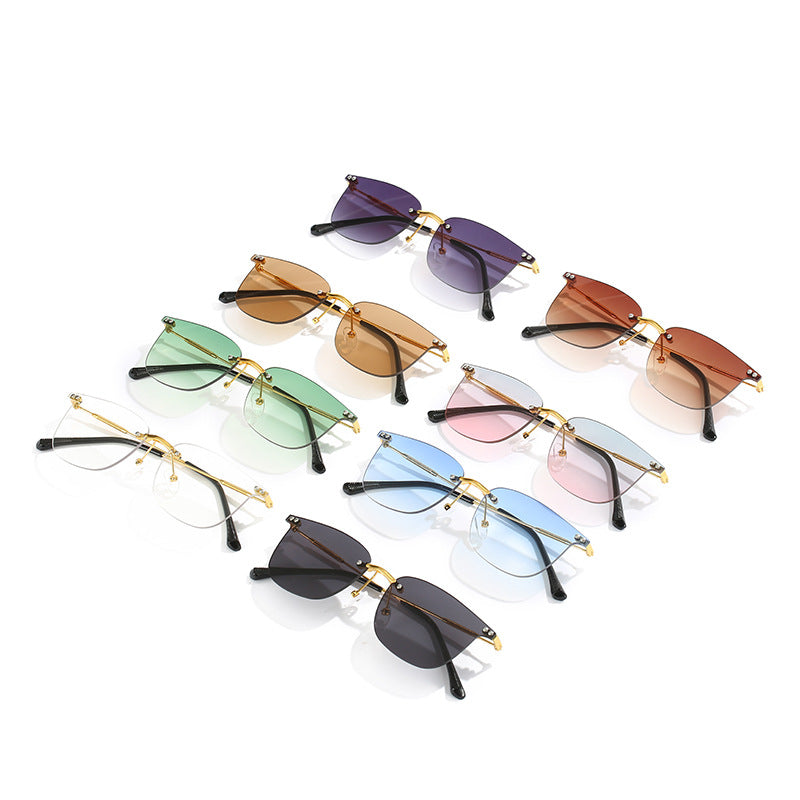 Damen stilvolle Geometric-Sonnenbrille mit modernen Glaselementen Brehn