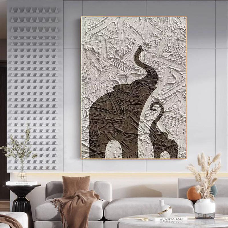 Elefanten-Themen Texturierte Wandkunst