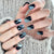 Künstlerisches Metallic Akzent Nageldesign Brehn