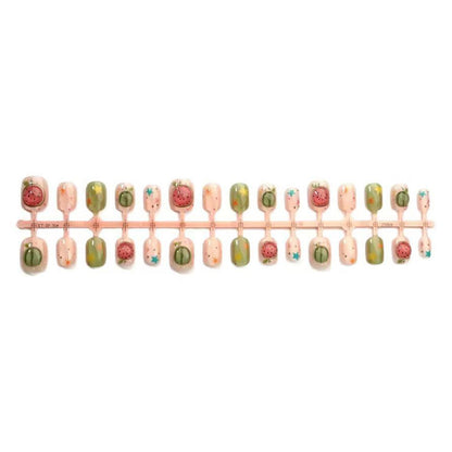 Künstlerisches von Früchten inspiriertes Press-On-Nagelkunstset Brehn