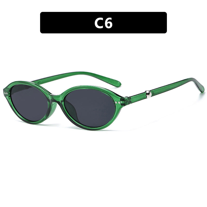 Damen trendige Sonnenbrille im ovalen Design mit UV-Schutz Brehn