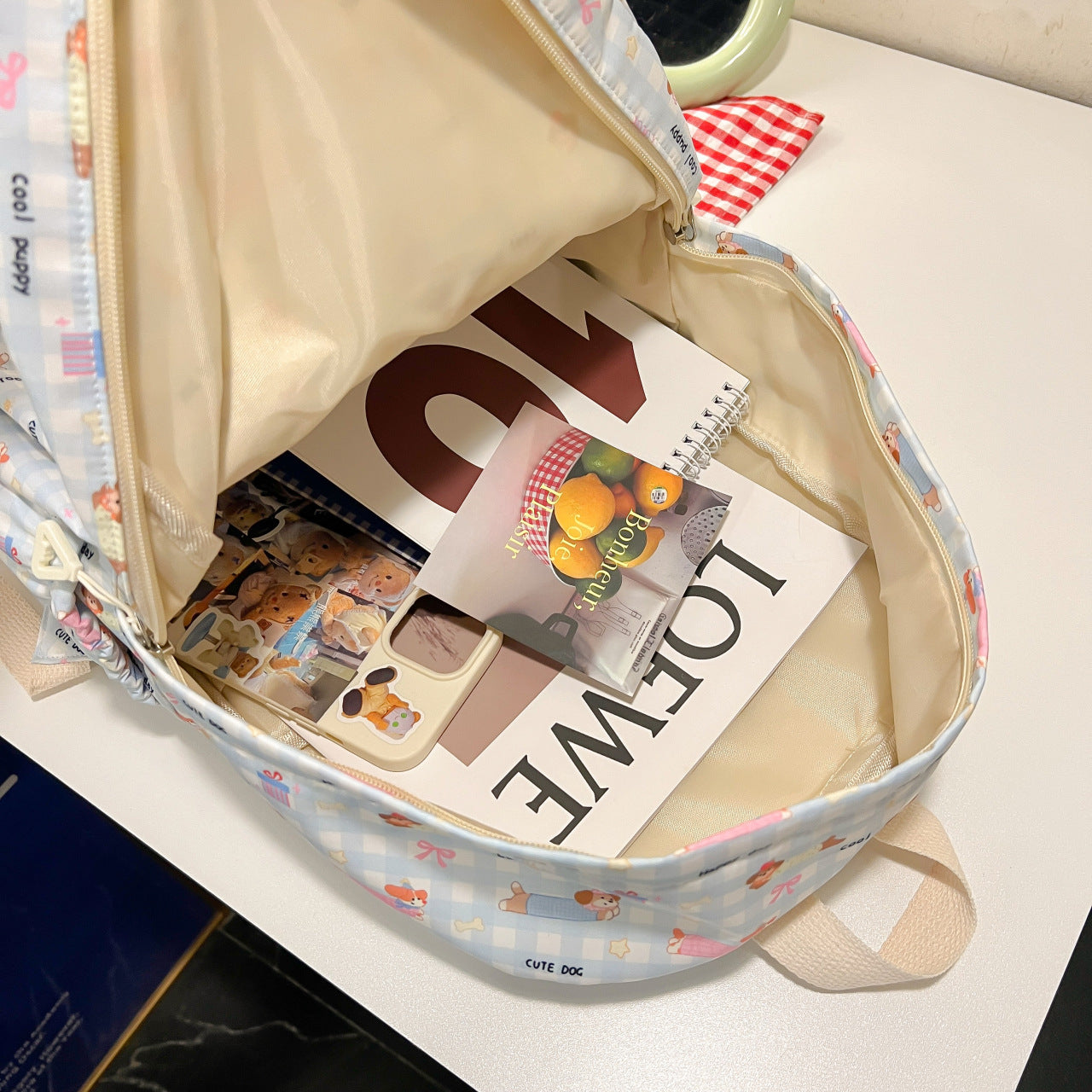 Niedlicher Rucksack mit Aufgesticktem Katzenmotiv Brehn