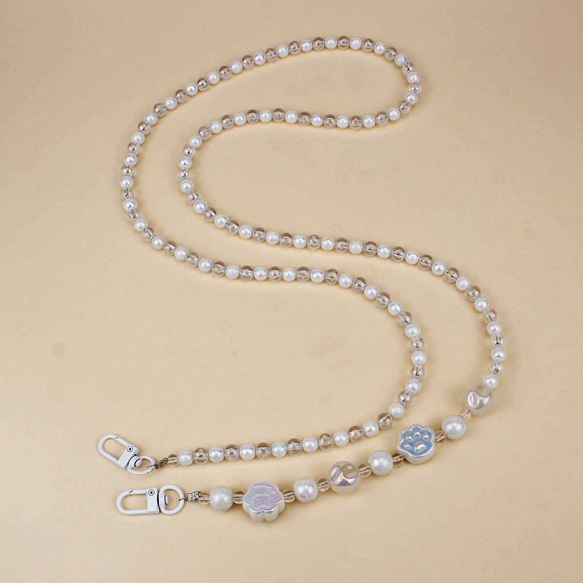 Elegante Perlen- und Silberkette Brehn