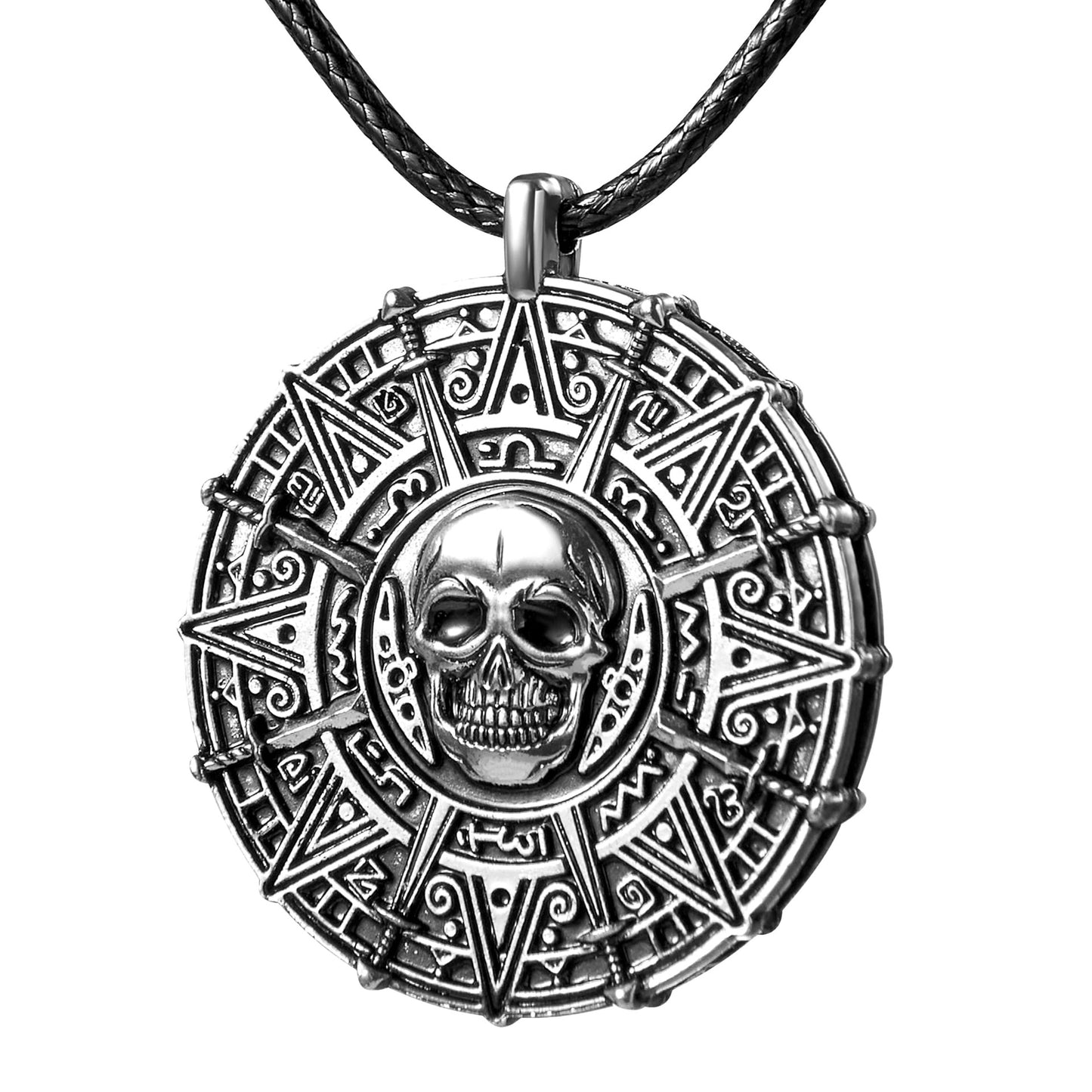 Gothic Skull Medaillon Anhänger Halskette Brehn