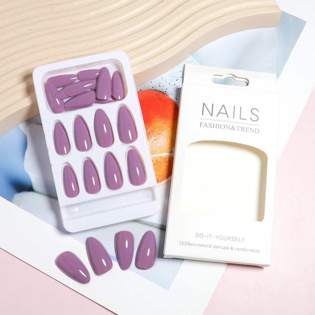Premium DIY Mandel-förmiger Press-On Nagelset Brehn