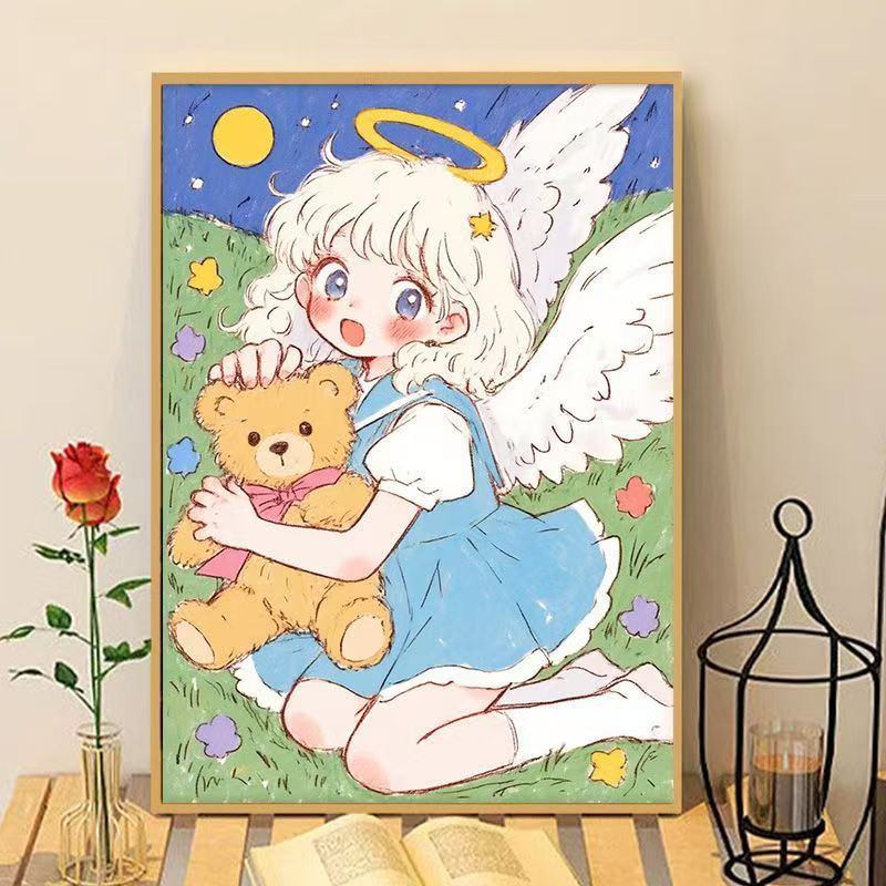 Verspielter Anime Kunstdruck Brehn