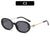 Premium ovale Rahmen-Sonnenbrille mit dekorativen Metallelementen