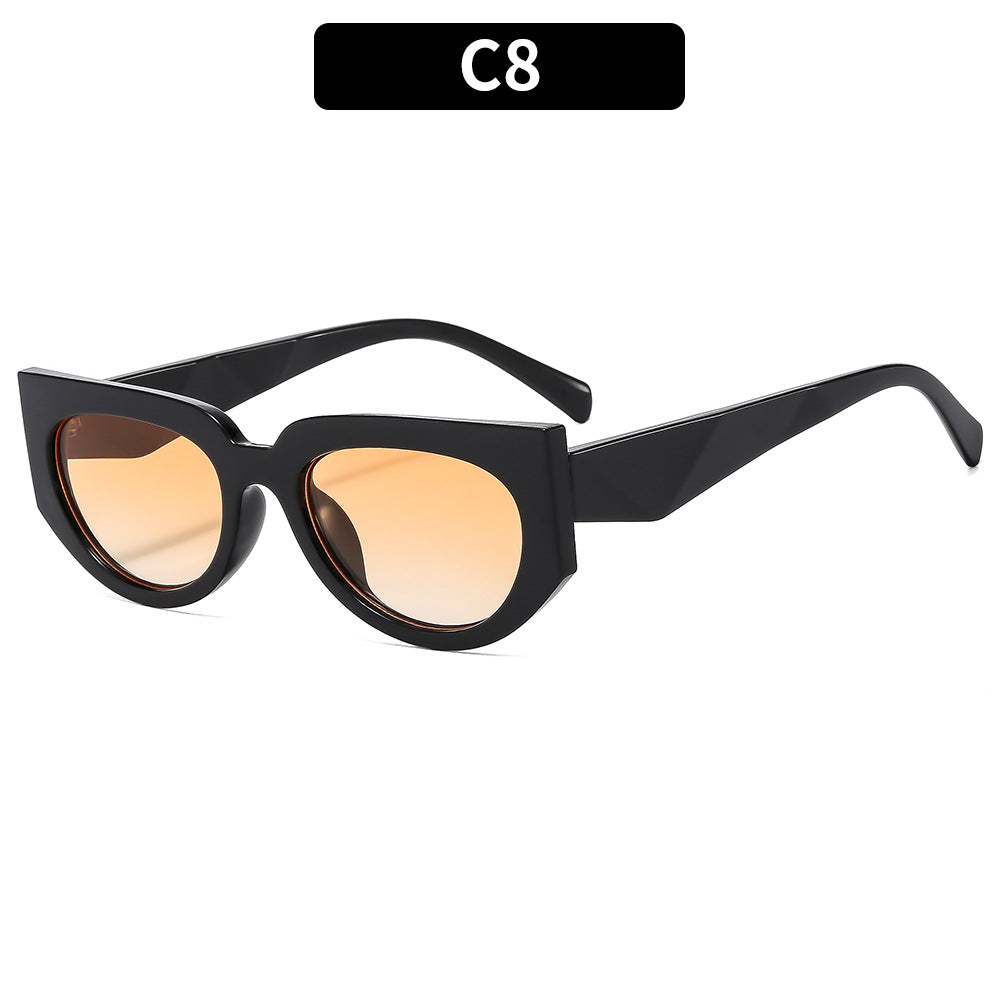Skulpturale Katzenaugen-Sonnenbrille