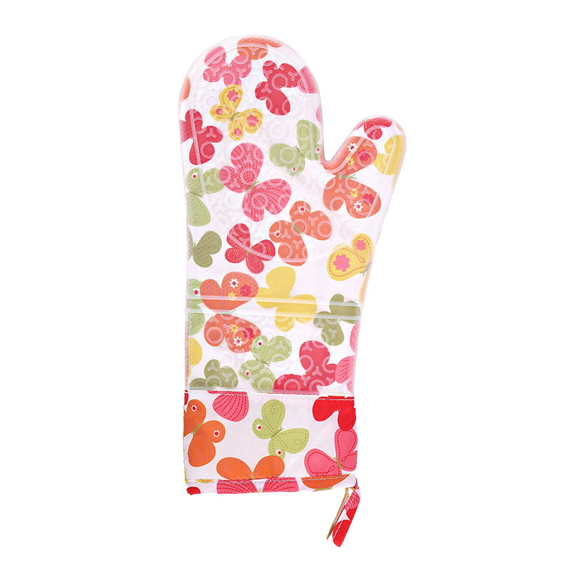 Florales Muster Silikon Ofenhandschuh